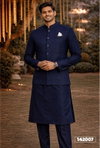 Outluk Wedding Collection Vol 142 Jacquard Mens Modi Jacket Kurta Pajama Manufacturers 142001 to 142008